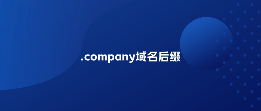 .company域名后缀