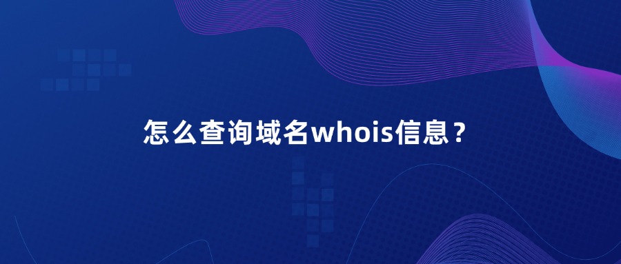 怎么查询域名whois信息