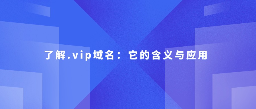 了解.vip域名：它的含义与应用